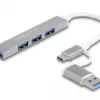 USB хъб Delock USB-C / USB-A - 3 x USB-A 2.0 + 1 x USB-A 5 Gbps