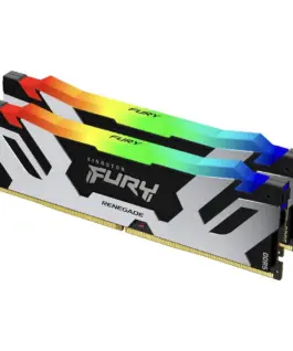 Alternative view of Памет за компютър Kingston Fury Renegade Silver/Black RGB 64GB(2x32GB) DDR5 6400MHz CL32 - KF564C32RSAK2-64