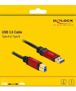 Кабел Delock USB-A мъжко - USB-B мъжко