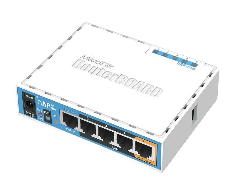 Безжичен Access point MiKrotik RB952Ui-5ac2nD 5 x 10/100 Mbps USB-A PoE Бял