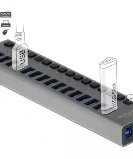 Alternative view of USB хъб Delock, 16 Ports, DELOCK-63739
