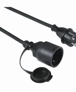 Удължителен захранващ кабел HAMA Outdoor Външен Шуко мъжко - Шуко женско 5 m IP44