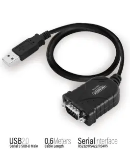 Alternative view of Конвертор Ewent USB -  RS232 9 пин мъжко, Черен