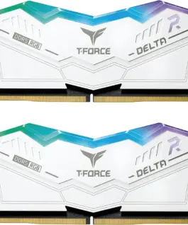 Памет за компютър Team Group T-Force Delta RGB White DDR5 32GB (2x16GB) 6000MHz CL38