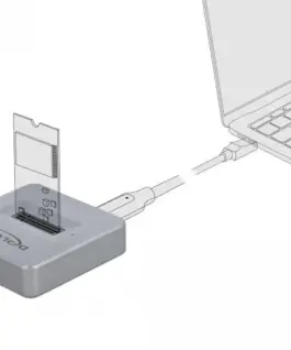 Alternative view of Докинг станция Delock, За M.2 NVMe PCIe SSD, USB-C 3.2 Gen 2