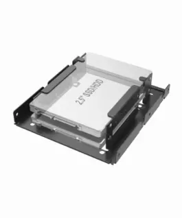 Рамка за твърд диск HAMA 2 x 2.5" SSD и HDD в слот HDD 3.5" Черен