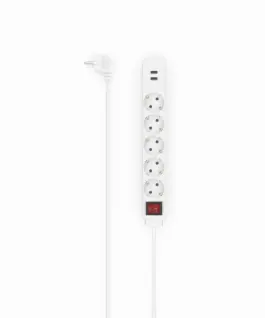 Разклонител HAMA USB 3.4A 5 гнезда 2x USB 3400mA 223183