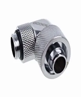 Фитинг Alphacool Eiszapfen Удължител 90° 16/10mm G1/4 Сребрист