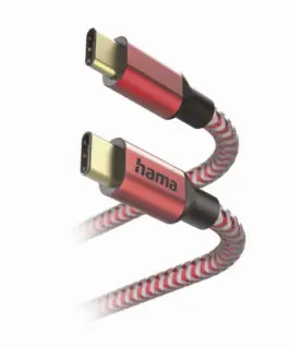 Alternative view of Кабел HAMA Reflective, USB-C мъжко - USB-C мъжко, 1.5 м., Червен