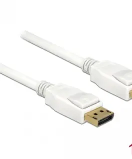 Alternative view of Кабел Delock DisplayPort 1.2 мъжко - DisplayPort мъжко, 1.5м, 4K 60 Hz, Бял