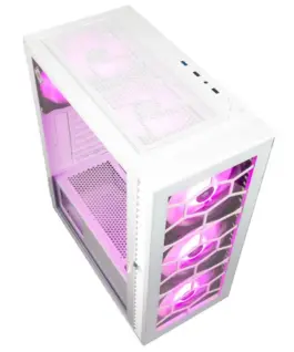 Alternative view of Кутия за компютър Kolink Observatory HF ARGB TG Mid-Tower, Бяла