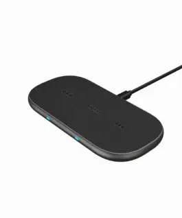 Безжично зарядно RAPOO XC260 Qi Двойно 7.5W/10W Черен