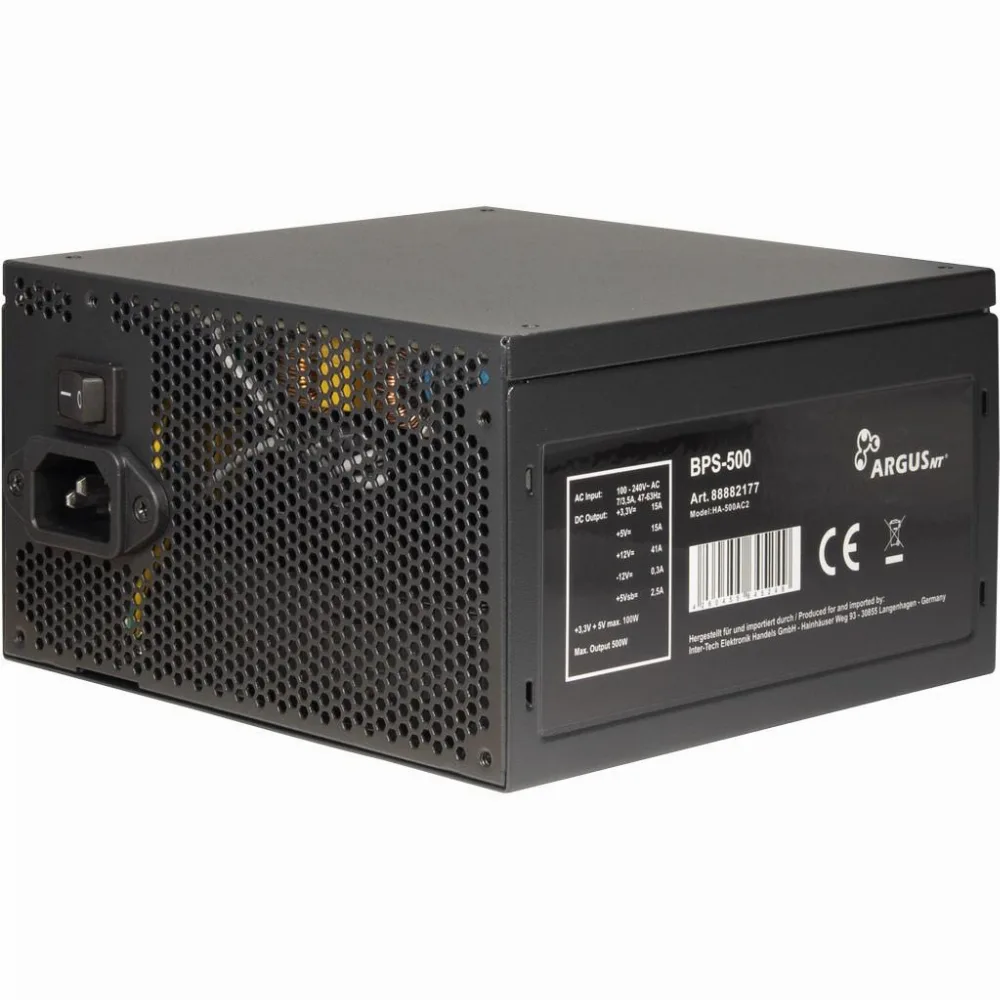 Захранващ блок Inter Tech Argus BPS-500, 500W 80+ Bronze - Image 2