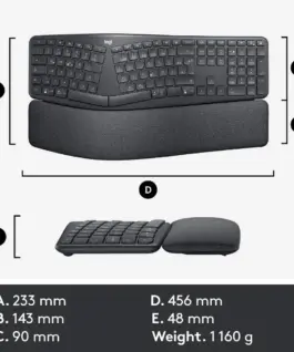 Безжична клавиатура Logitech ERGO K860