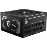 Alternative view of Захранване за компютър MSI MAG A1000GL PCIE5, 1000W, 80 PLUS Gold, 135mm FDB Fan, Protections: OCP/OVP/OPP/OTP/SCP/UVP, Active PFC Design, Flat Cables, Dimensions: 150mmx150mmx86mm, 7Y Warranty