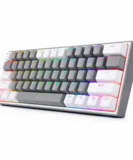 Alternative view of RGB Механична геймърска клавиатура Redragon Fizz K617-RGB-GW сиво/бяло