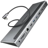 Alternative view of AXAGON AXAGON HMC-4KX3 3x USB- A/2xHDMI/DP/GLAN/SD/PD
