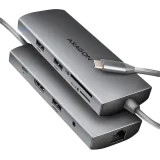 Alternative view of AXAGON HMC-8HLSA USB hub 8in1 5Gbps HDMI audio LAN PD