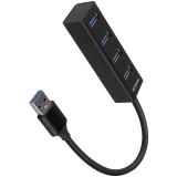 Alternative view of USB хъб AXAGON HUE-M1A 4x USB3.2 Gen 1 MINI hub, metal, 20cm USB-A cable