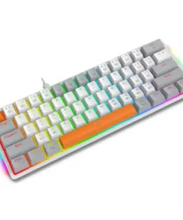Alternative view of Механична RGB геймърска клавиатура Redragon Akali K642WGO-RGB - сива