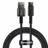 Кабел Baseus Tungsten Gold 100W USB-A към USB-C 2м CAWJ000101 - черен