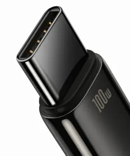 Alternative view of Кабел Baseus Tungsten Gold 100W USB-A към USB-C 2м CAWJ000101 - черен
