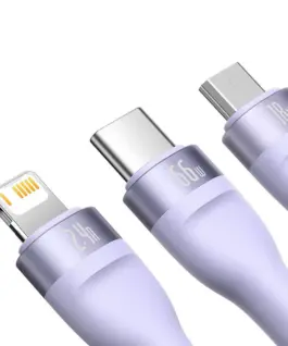 Кабел Baseus Flash Series II USB-A / USB-C / Lightning / micro USB 66W 480Mbps 1.2 м CASS040005 –