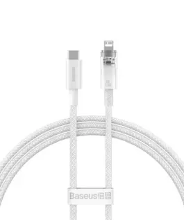 Alternative view of Кабел Baseus Explorer Series USB-C - Lightning 20W 1 м CATS010202 - бял