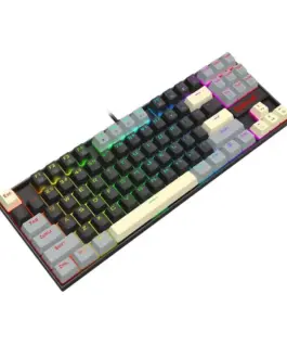 Alternative view of Механична геймърска клавиатура Redragon Kumara K552LGY-RGB с RGB осветление с Red switches - черна със сиво