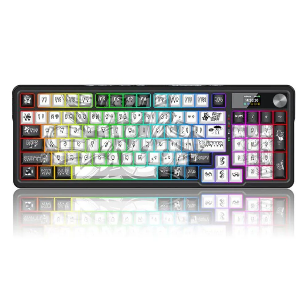 Bluetooth и безжична механична геймърска клавиатура Redragon Artemis Pro Anime K719GF-RGB-PRO RGB осветление - черно с