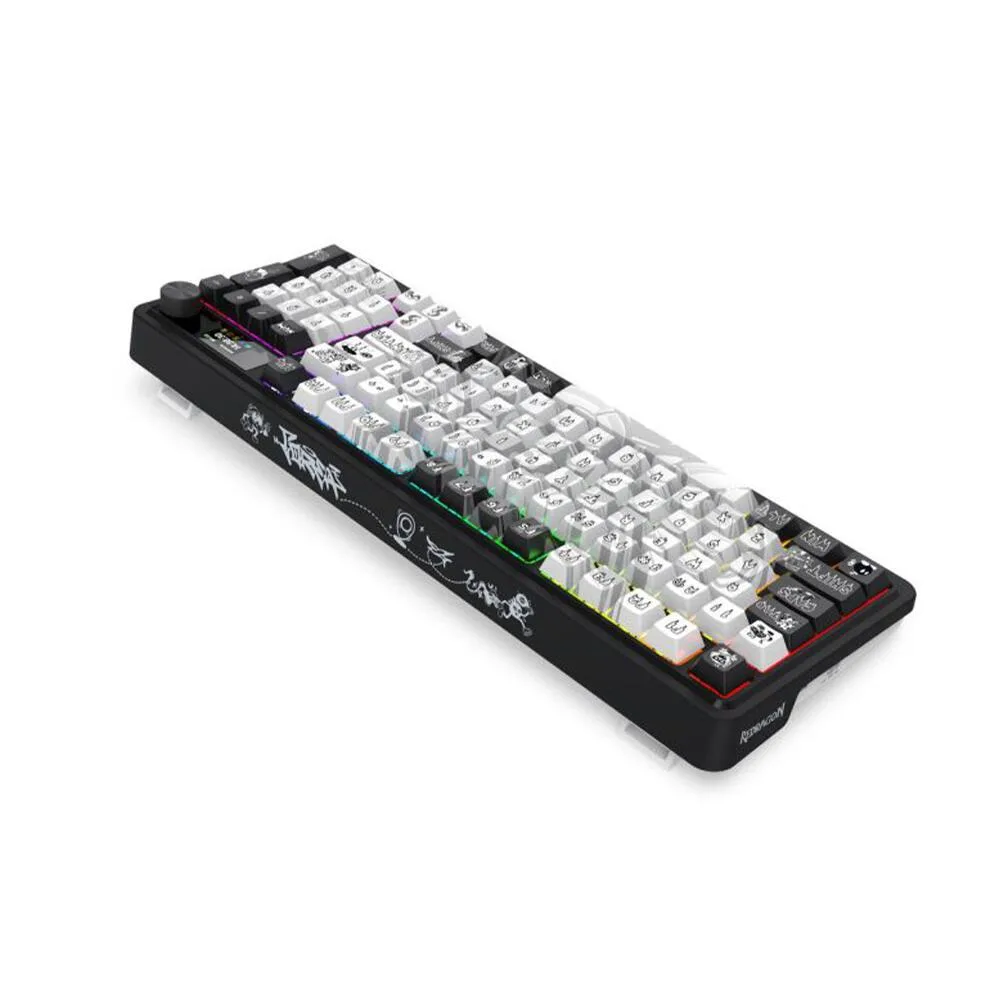Bluetooth и безжична механична геймърска клавиатура Redragon Artemis Pro Anime K719GF-RGB-PRO RGB осветление - черно с бяло - Image 4