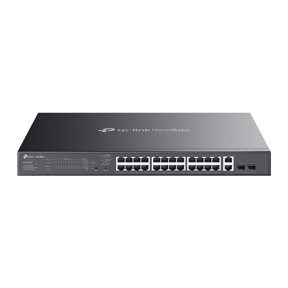 28-портов комутатор TP-Link Omada ES228GMP Gigabit Easy Managed Switch с 24 PoE+ порта - Image 46