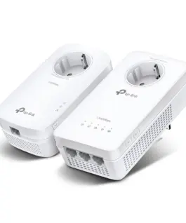 Гигабитов Powerline комплект с Wi-Fi ac и вграден електрически контакт TP-Link TL-WPA8631P KIT AV1300
