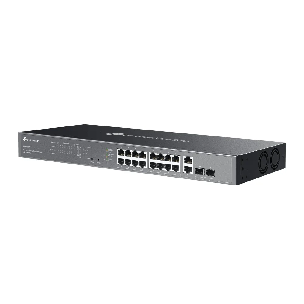 20-портов комутатор TP-Link Omada ES220GMP Gigabit Easy Managed Switch с 16 PoE+ порта - Image 2