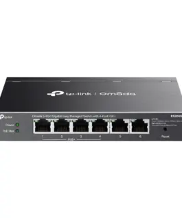 6-портов гигабитов управляем настолен комутатор TP-Link Omada ES206GP с 4-порта