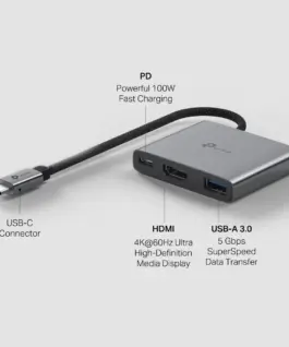USB хъб TP-Link Type-C 3 в 1 UH3020C
