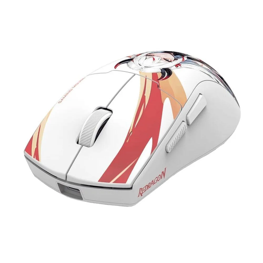Безжична Bluetooth и кабелна геймърска мишка Redragon K1ng Max Anime M918AKG-PRO - бяла - Image 4