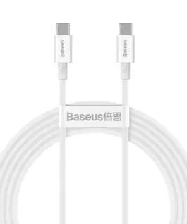 Кабел Baseus Superior CATYS-C02 USB Type C - USB Type C QC / PD / FCP 100W 5A 20V 2м - бял