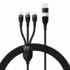 Кабел Baseus Flash Series II USB Type C / USB Type A - USB Type C / Lightning / micro USB 100 W 1.2 м CASS030101 -