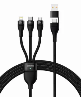 Кабел Baseus Flash Series II USB Type C / USB Type A - USB Type C / Lightning / micro USB 100 W 1.2 м CASS030101 -
