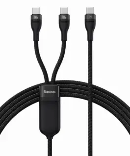 Кабел Baseus Flash Series Ⅱ Fast Charging 2 в 1 USB-C - 2xUSB-C 100W 1.5м CASS060001 -