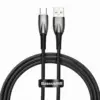 Кабел Baseus Glimmer Series USB-A - USB-C 100W 480Mbps 2м CADH000501 - черен