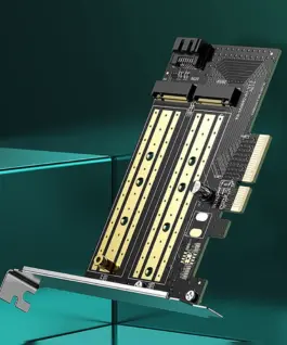 Alternative view of Адаптер за разширителна карта Ugreen PCIe 3.0 x4 към M.2 NVMe drive CM302 - черен