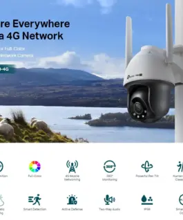 Alternative view of 4MP външна пълноцветна панорамна и наклонена мрежова камера TP-Link VIGI C540-4G