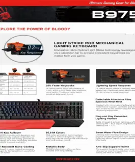 A4tech Bloody B975 Геймърска механична клавиатура