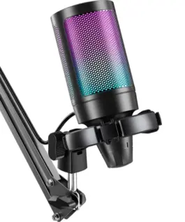 Микрофон със стойка FIFINE A6T RGB - Black