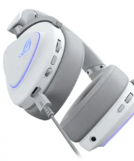 Геймърски безжични слушалки ASUS ROG Delta II White - USB-C