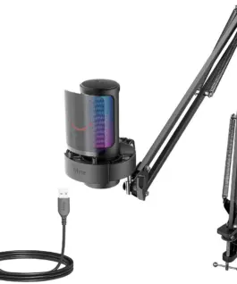 Микрофон със стойка FIFINE A8T RGB - Black