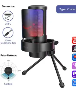 Alternative view of Настолен микрофон FIFINE A8V RGB - Black