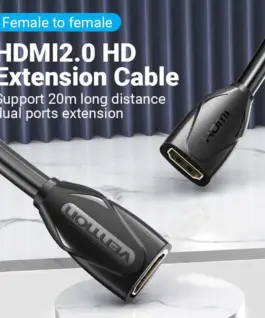 Alternative view of Vention удължителен кабел HDMI v2.0 extension Cable Female to Female 0.5M Black, Gold - AAXBD